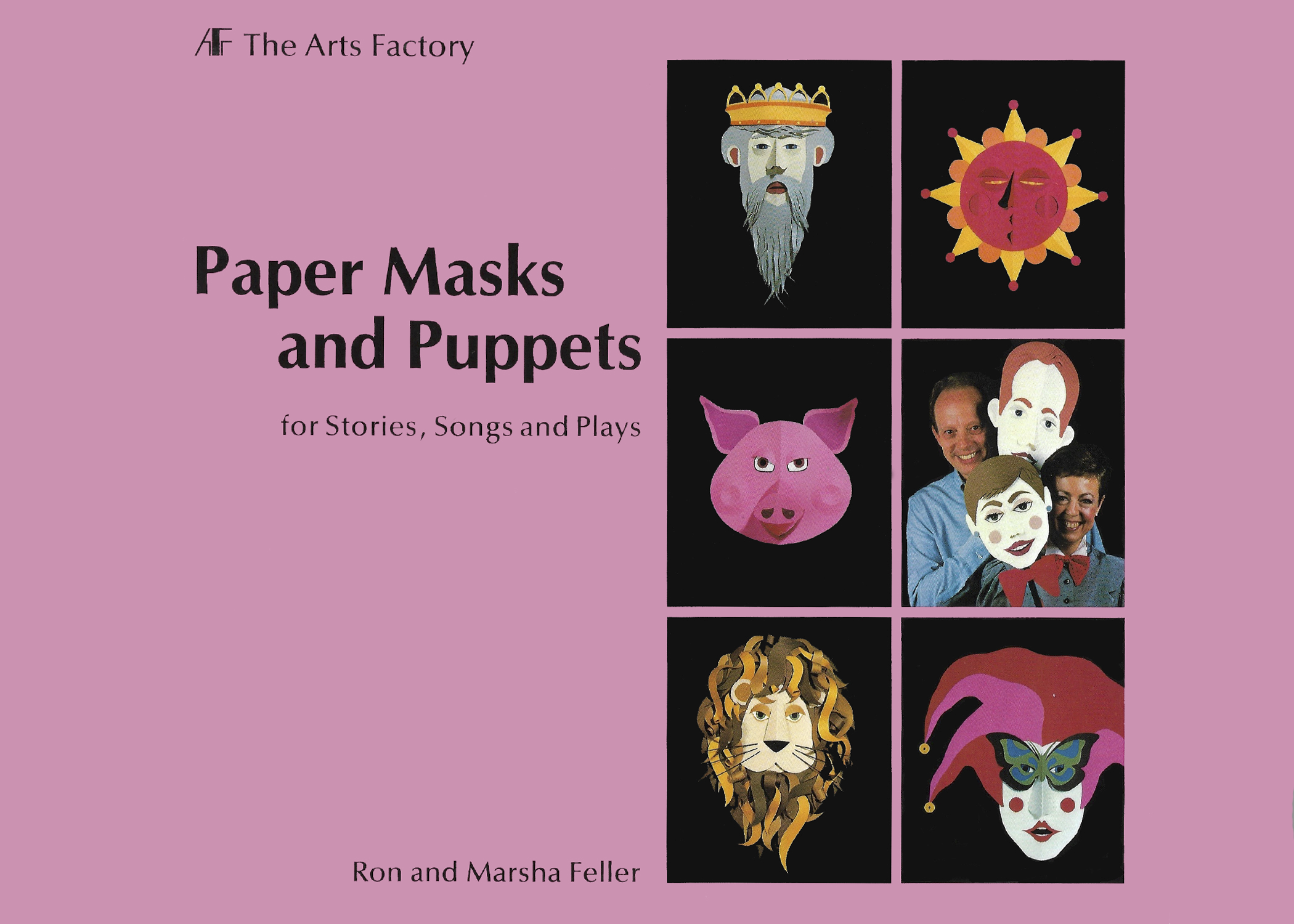 A photo of the book Paper Masks and Puppets for Stories, Songs and Plays by Ron and Marsha Feller.